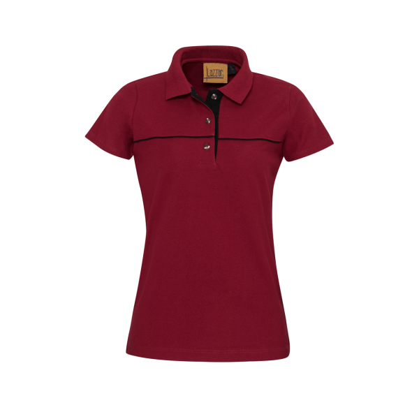 Red P506 Short Sleeve Polo Pique Shirt For Women
